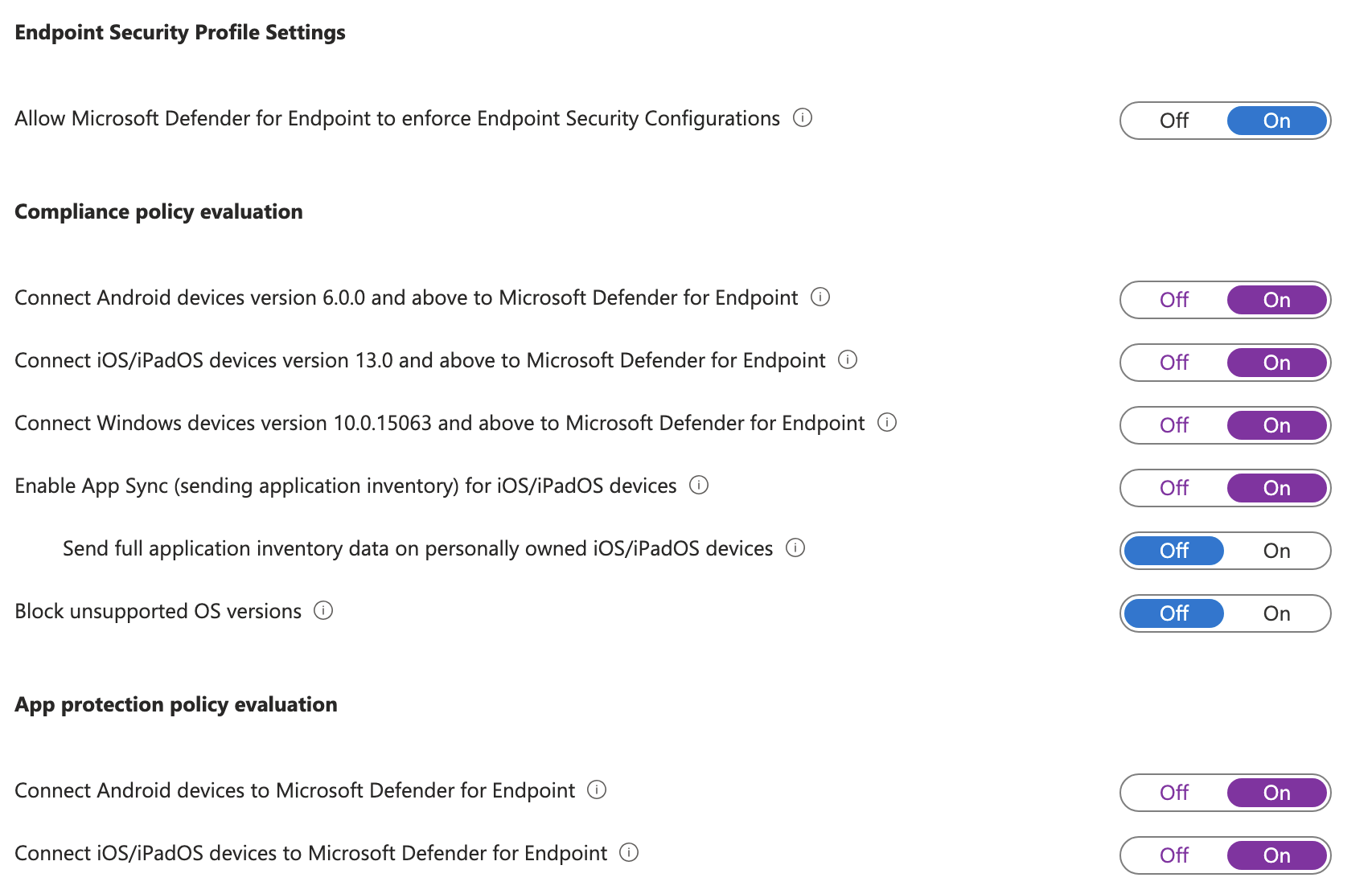 Defender for Endpoint connection