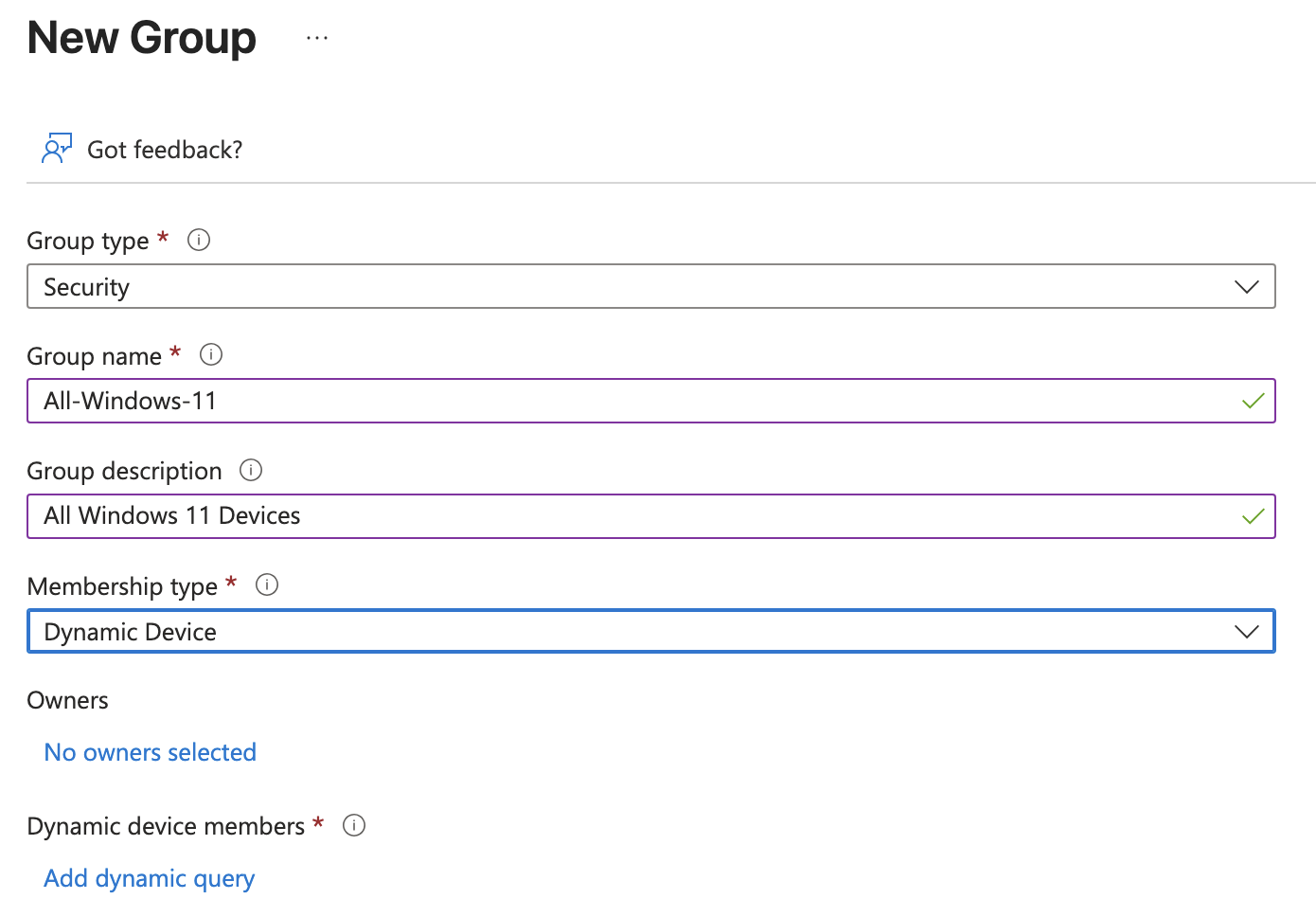 Dynamic device group
