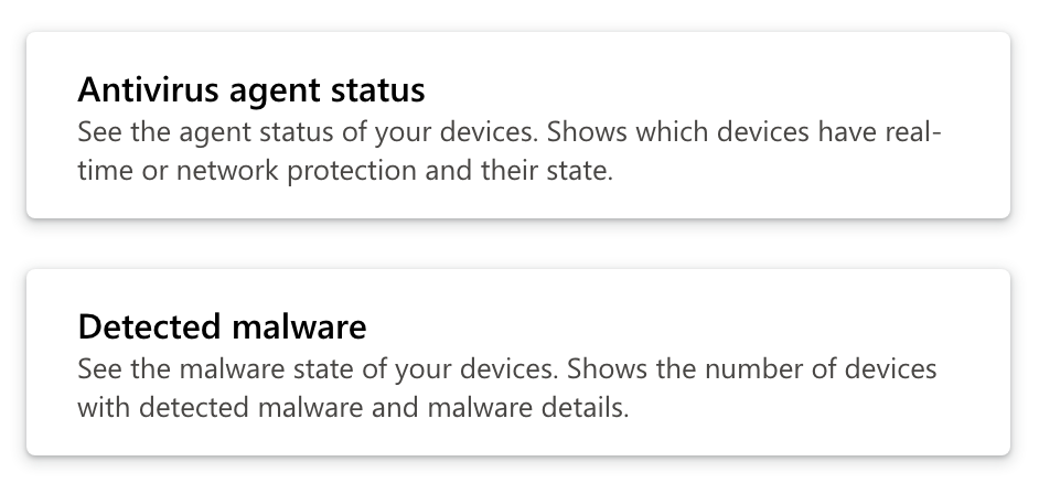 Detected malware report on endpoints